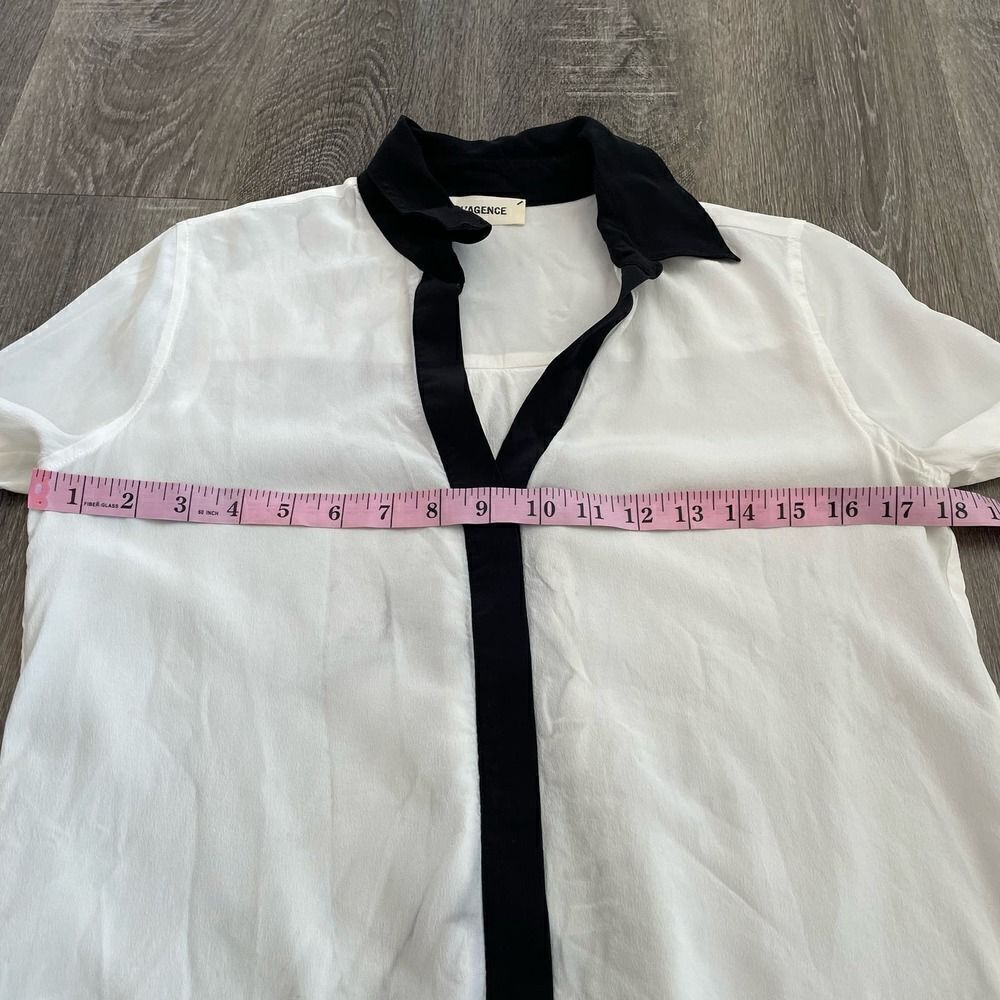 L'AGENCE White Semi-Sheer Button Down Blouse - Picture 13 of 16